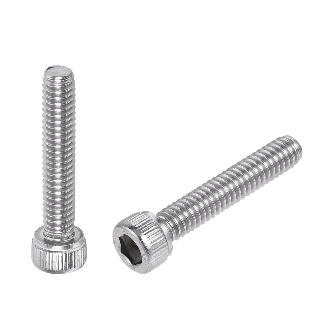 Harfington #8-32x7/8" Hex Socket Head Cap Screw Bolts 304 Stainless Steel Polished 25pcs