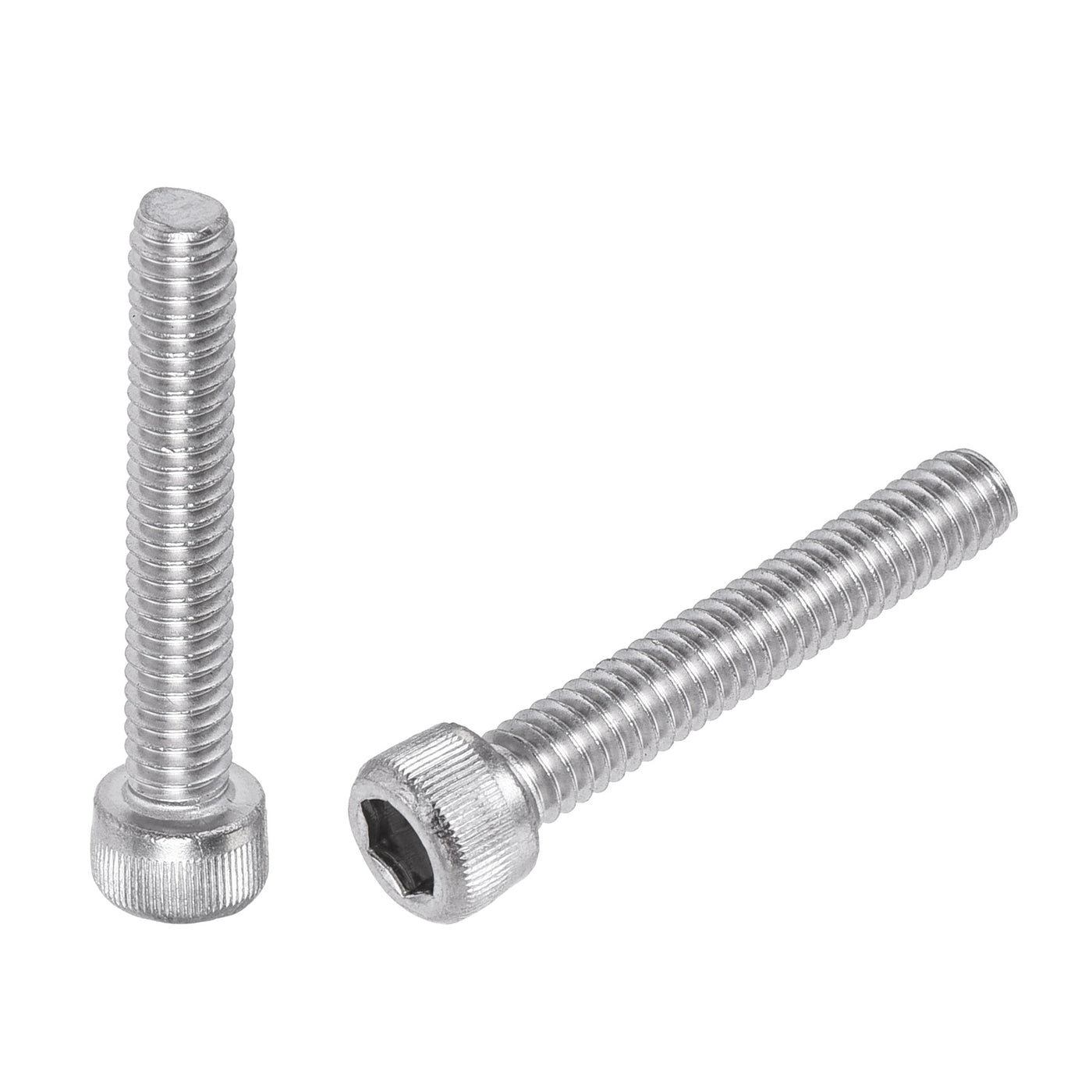 Harfington #8-32x1" Hex Socket Head Cap Screw Bolts 304 Stainless Steel Polished 25pcs