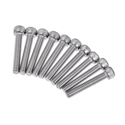 Harfington #8-32x1" Hex Socket Head Cap Screw Bolts 304 Stainless Steel Polished 50pcs