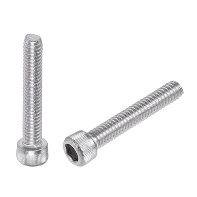 Harfington #8-32x1" Hex Socket Head Cap Screw Bolts 304 Stainless Steel Polished 50pcs
