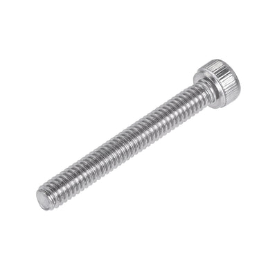 Harfington #8-32x1-1/4" Hex Socket Head Cap Screw Bolts 304 Stainless Steel Polished 25pcs