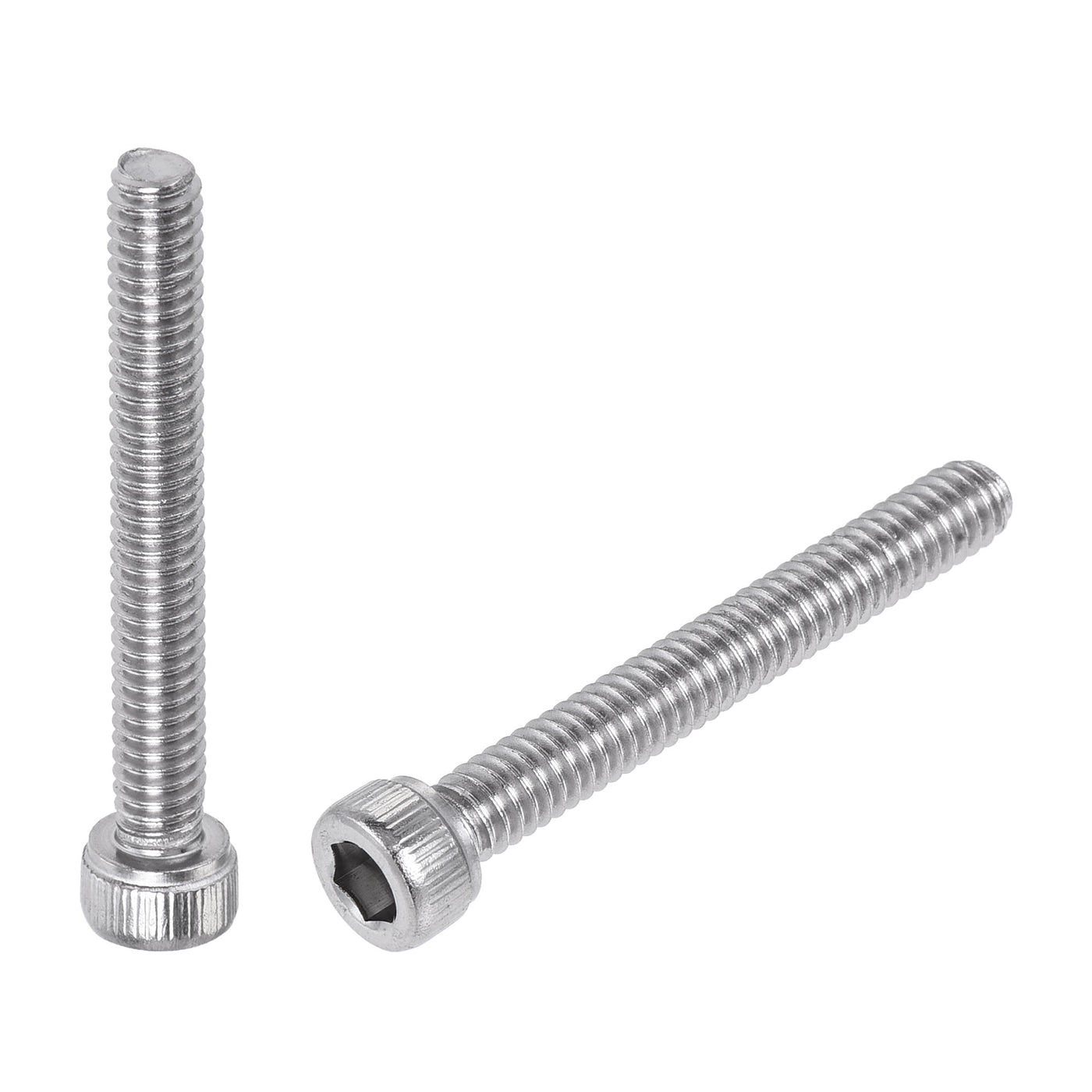 Harfington #8-32x1-1/4" Hex Socket Head Cap Screw Bolts 304 Stainless Steel Polished 25pcs