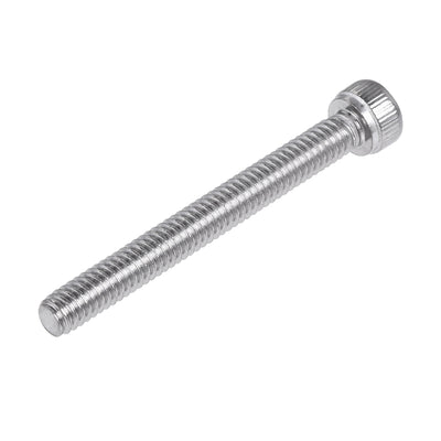 Harfington #8-32x1-1/2" Hex Socket Head Cap Screw Bolts 304 Stainless Steel Polished 50pcs