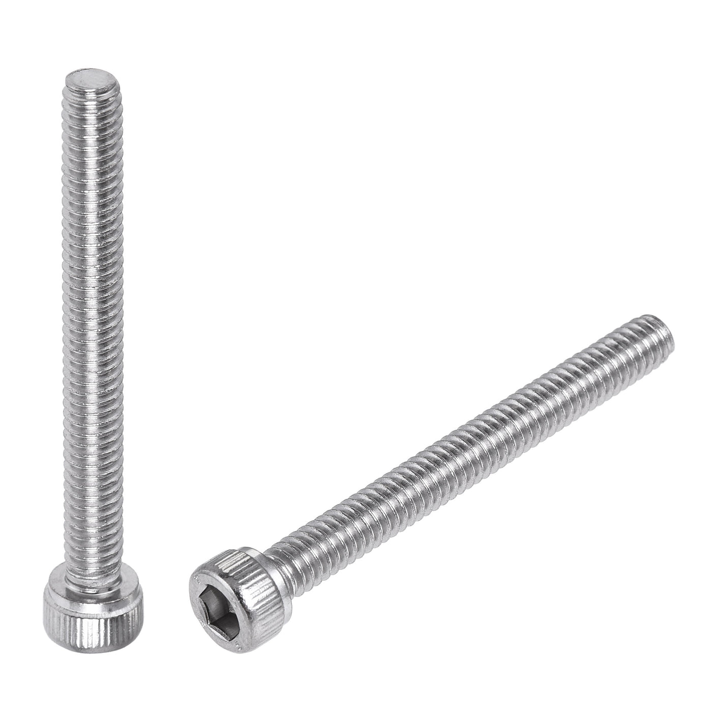 Harfington #8-32x1-1/2" Hex Socket Head Cap Screw Bolts 304 Stainless Steel Polished 50pcs