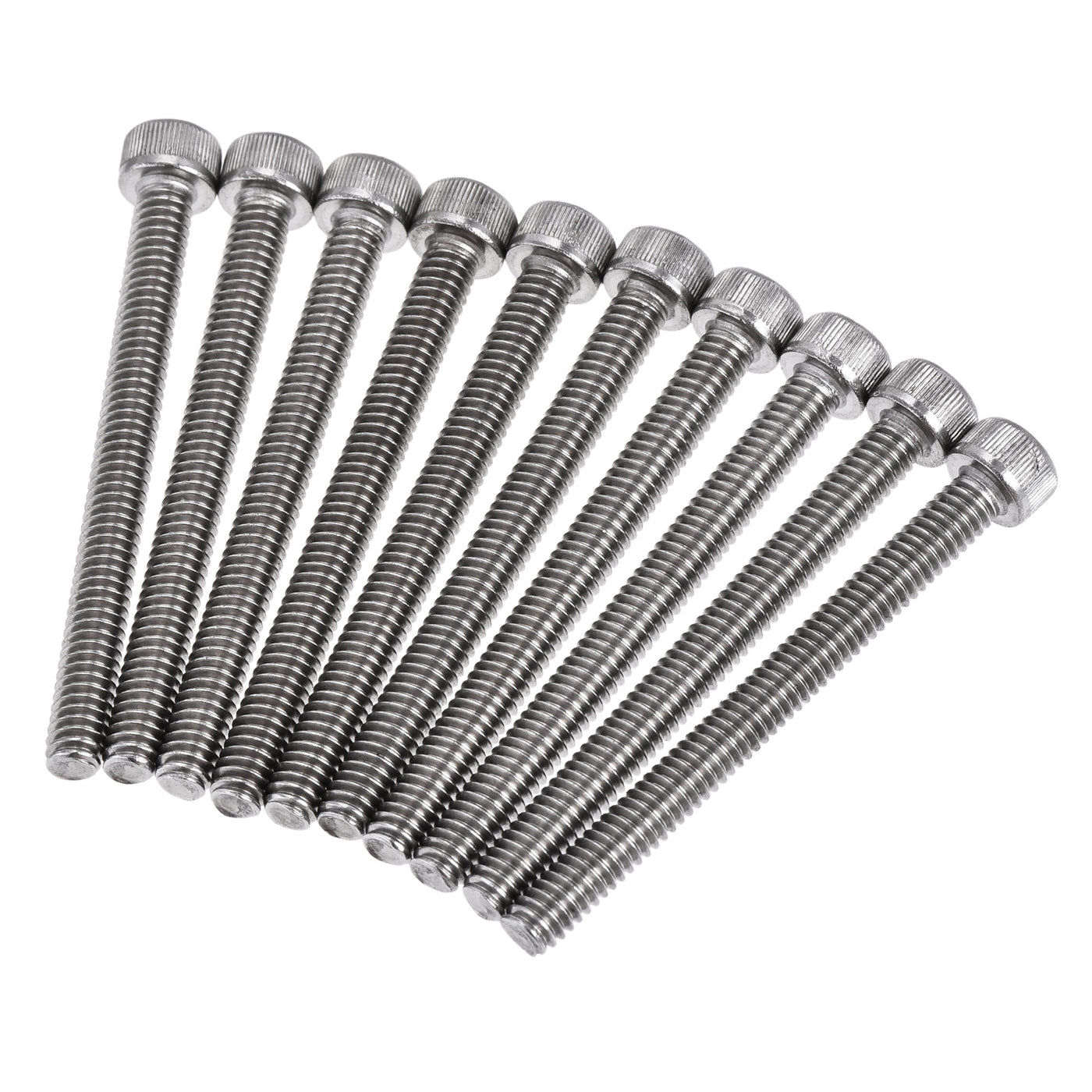 Harfington #8-32x1-3/4" Hex Socket Head Cap Screw Bolts 304 Stainless Steel Polished 25pcs