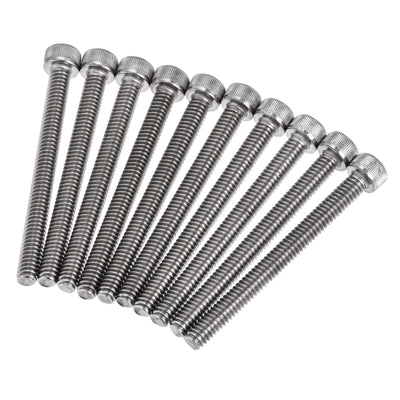 Harfington #8-32x1-3/4" Hex Socket Head Cap Screw Bolts 304 Stainless Steel Polished 25pcs