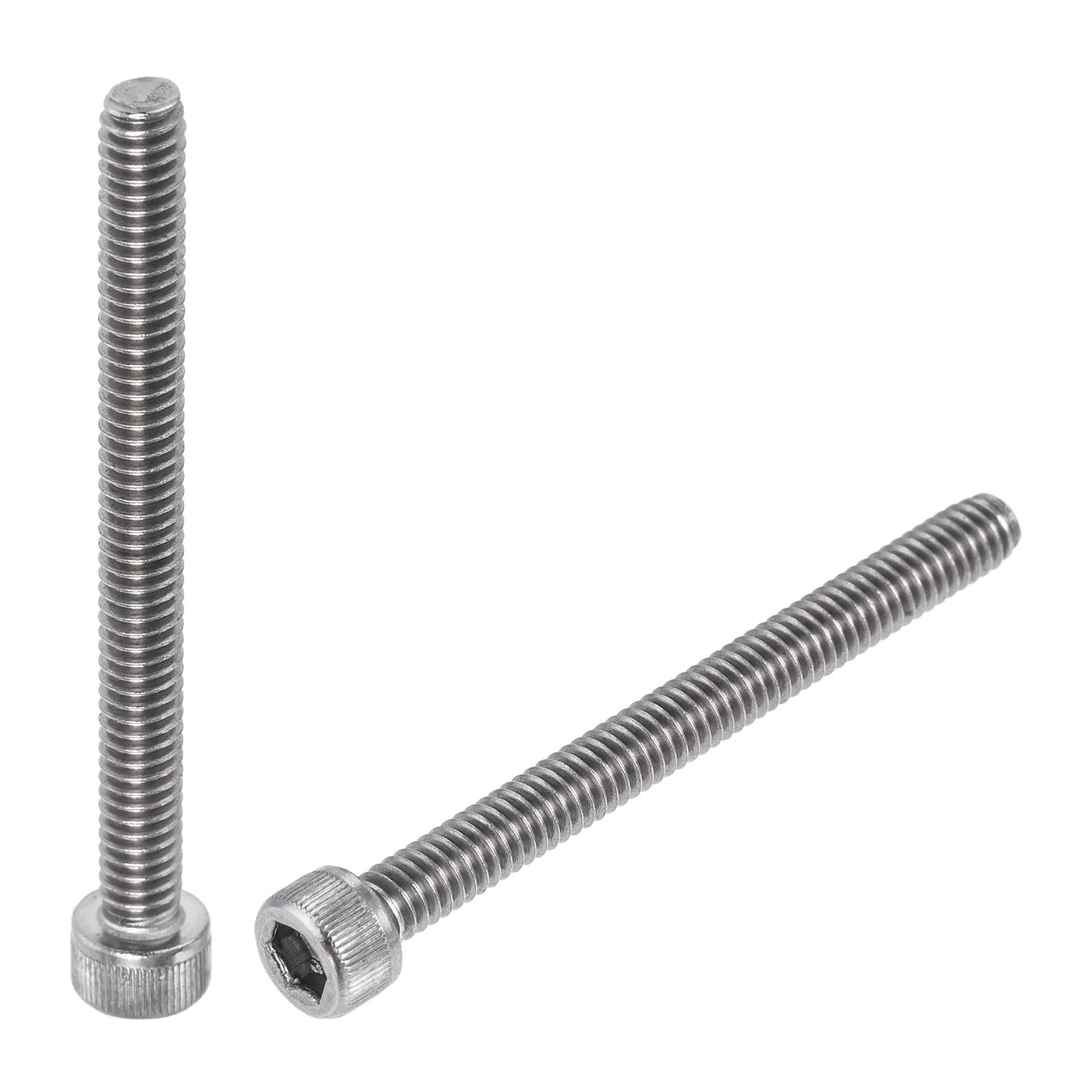 Harfington #8-32x1-3/4" Hex Socket Head Cap Screw Bolts 304 Stainless Steel Polished 25pcs
