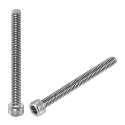 Harfington #8-32x1-3/4" Hex Socket Head Cap Screw Bolts 304 Stainless Steel Polished 25pcs