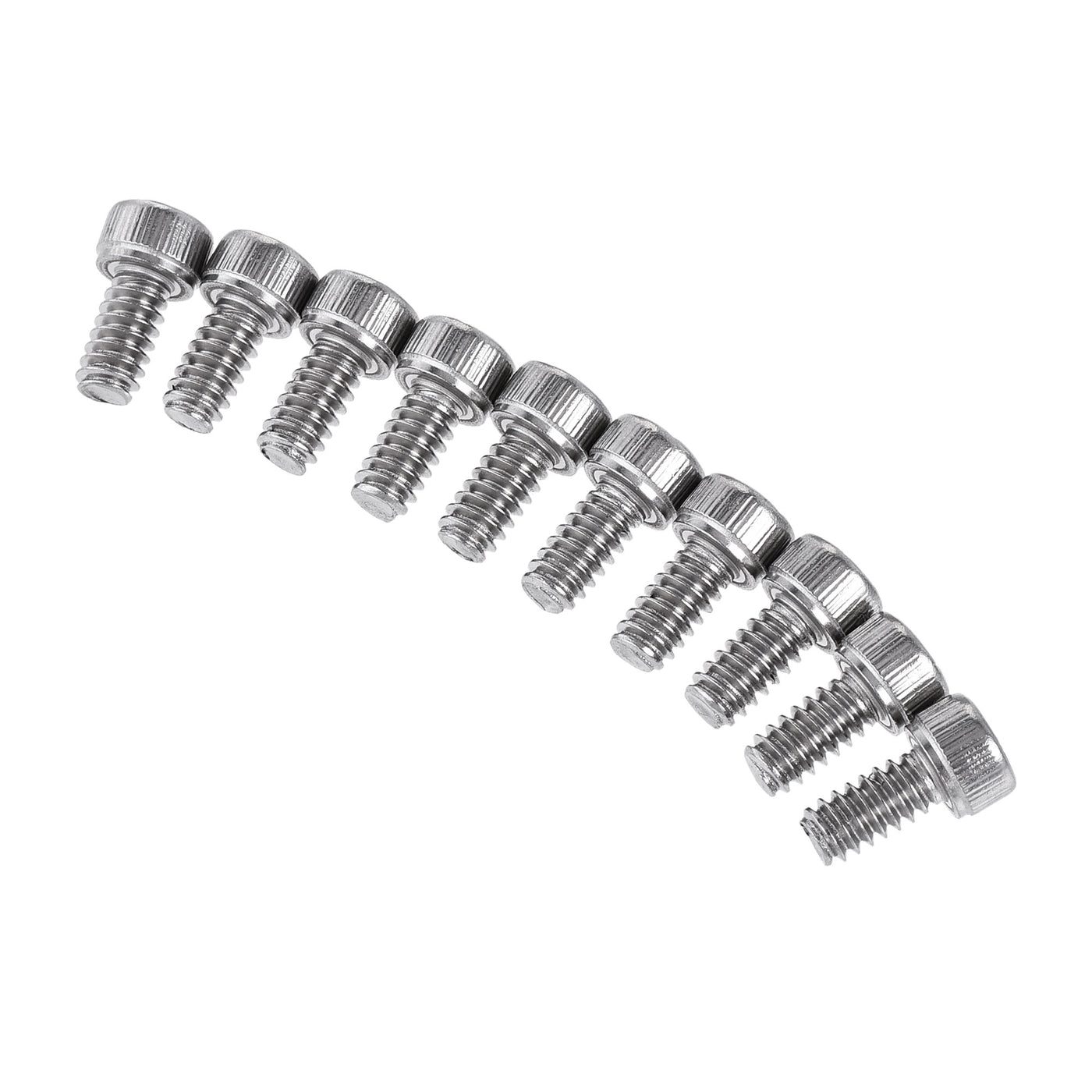 Harfington #10-24x3/8" Hex Socket Head Cap Screw Bolts 304 Stainless Steel Polished 25pcs