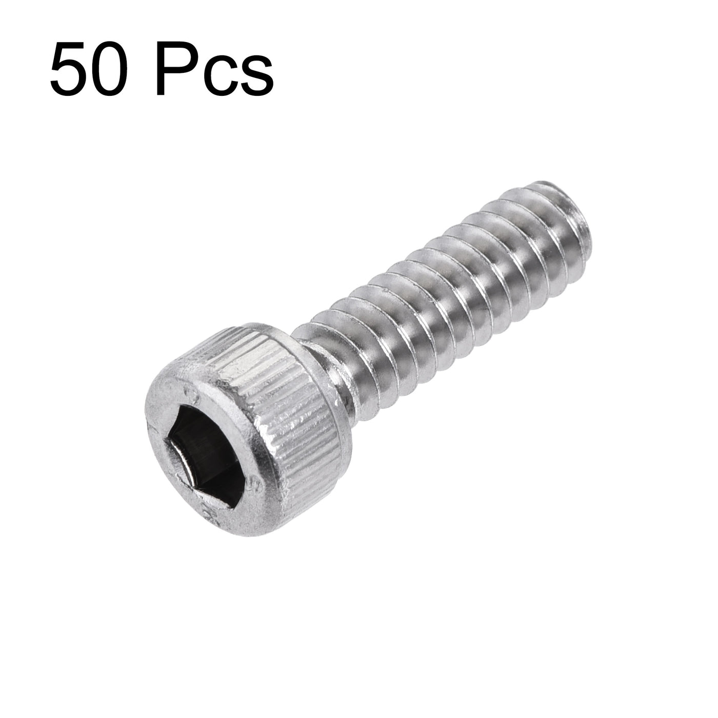 Harfington #10-24x5/8" Hex Socket Head Cap Screw Bolts 304 Stainless Steel Polished 50pcs