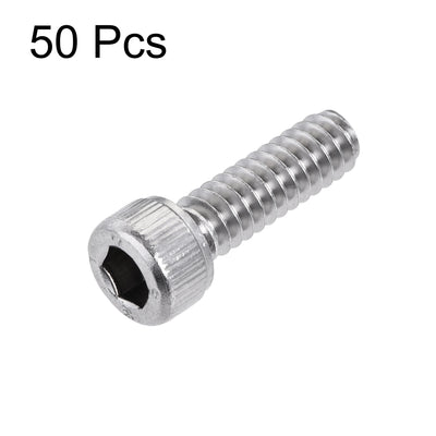 Harfington #10-24x5/8" Hex Socket Head Cap Screw Bolts 304 Stainless Steel Polished 50pcs