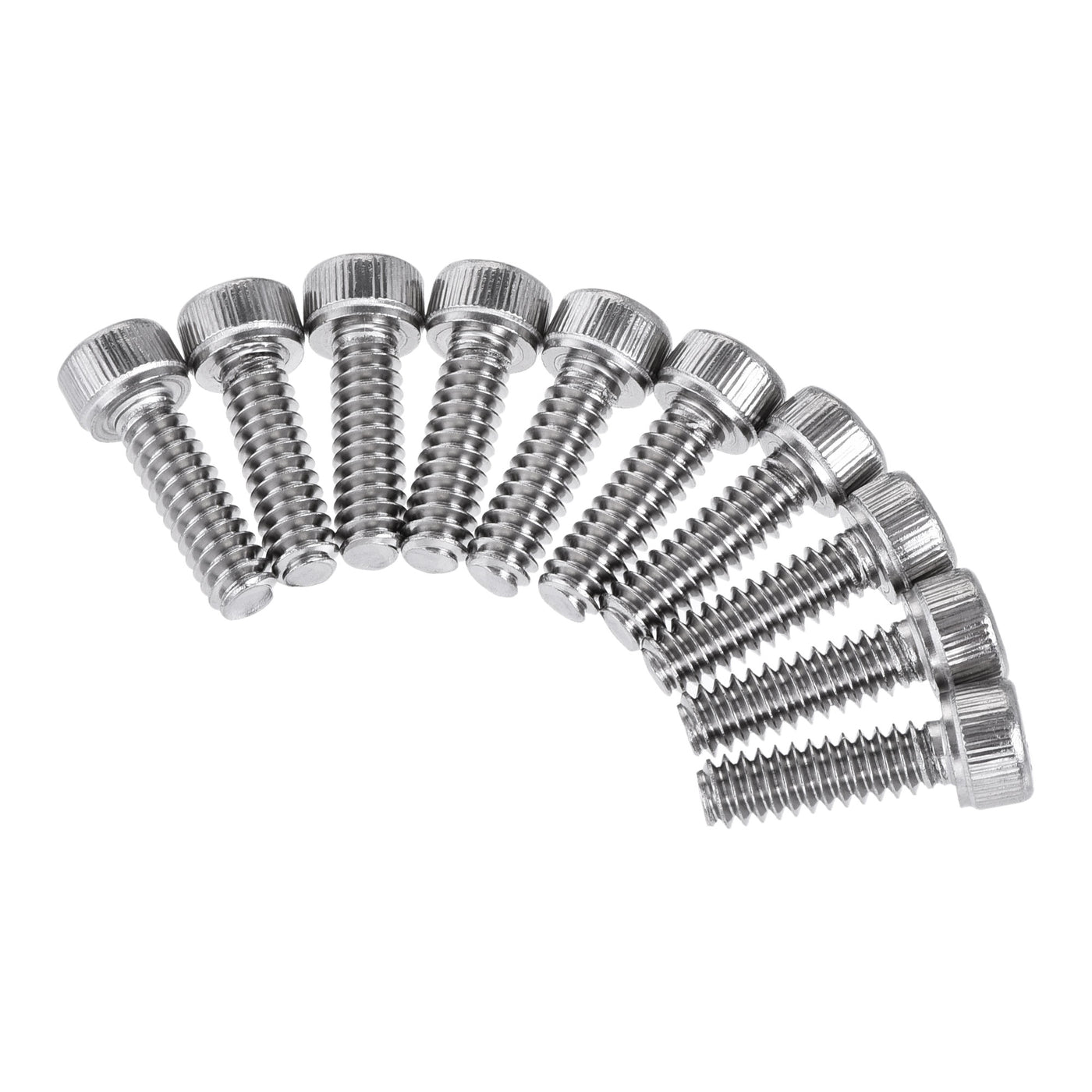 Harfington #10-24x5/8" Hex Socket Head Cap Screw Bolts 304 Stainless Steel Polished 50pcs