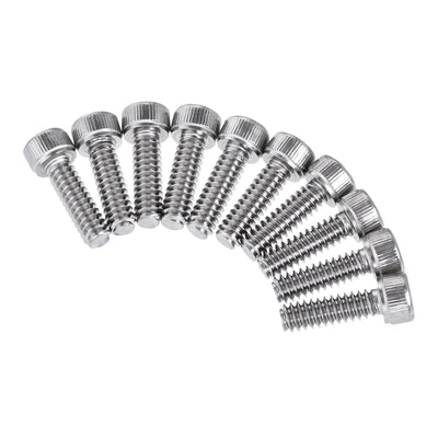 Harfington #10-24x5/8" Hex Socket Head Cap Screw Bolts 304 Stainless Steel Polished 50pcs
