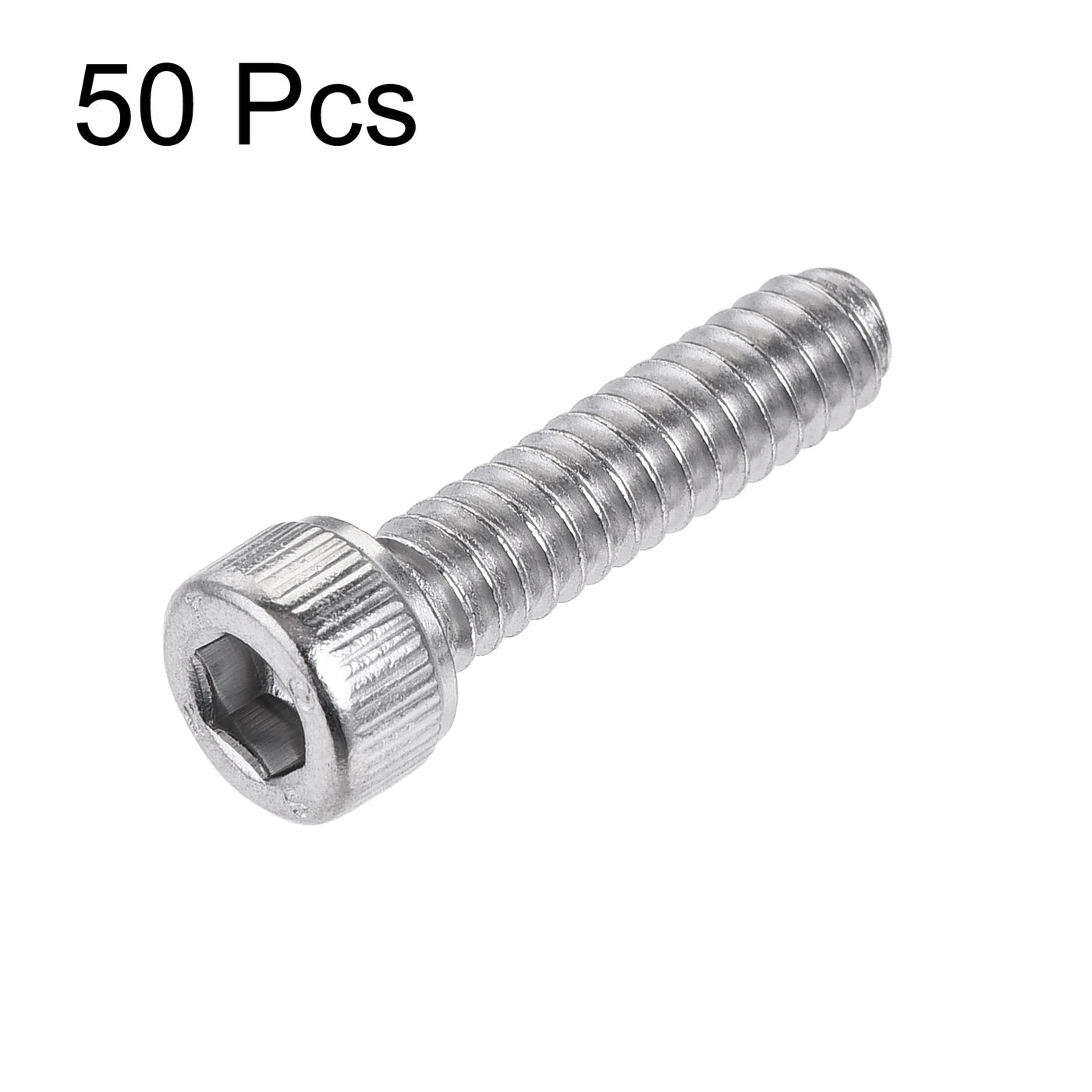 Harfington #10-24x3/4" Hex Socket Head Cap Screw Bolts 304 Stainless Steel Polished 50pcs