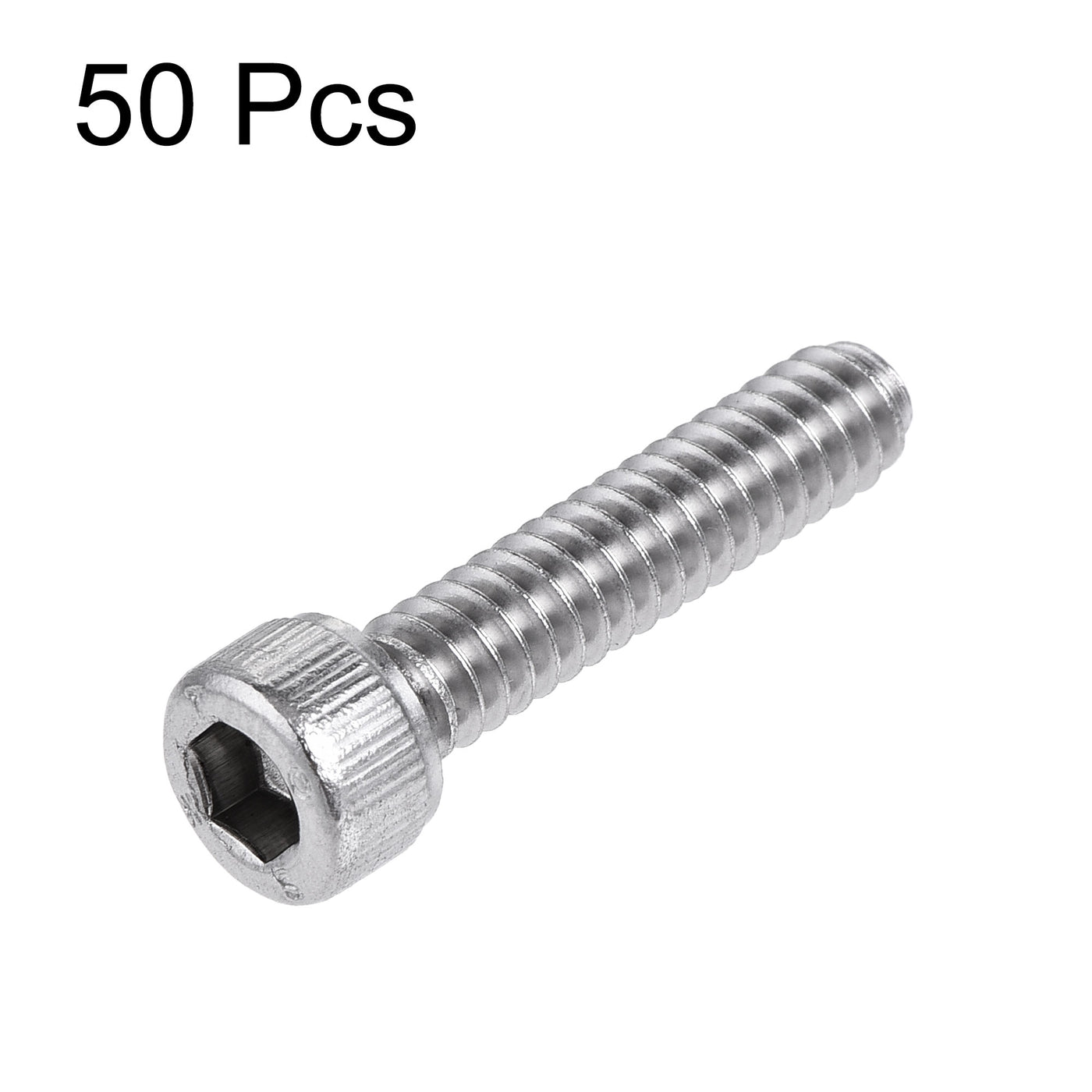 Harfington #10-24x7/8" Hex Socket Head Cap Screw Bolts 304 Stainless Steel Polished 50pcs
