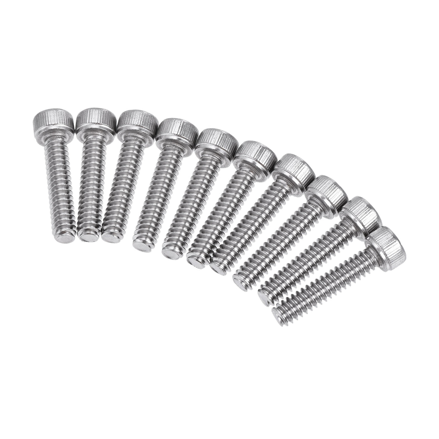 Harfington #10-24x7/8" Hex Socket Head Cap Screw Bolts 304 Stainless Steel Polished 50pcs