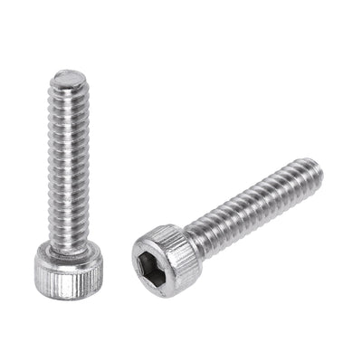 Harfington #10-24x7/8" Hex Socket Head Cap Screw Bolts 304 Stainless Steel Polished 50pcs
