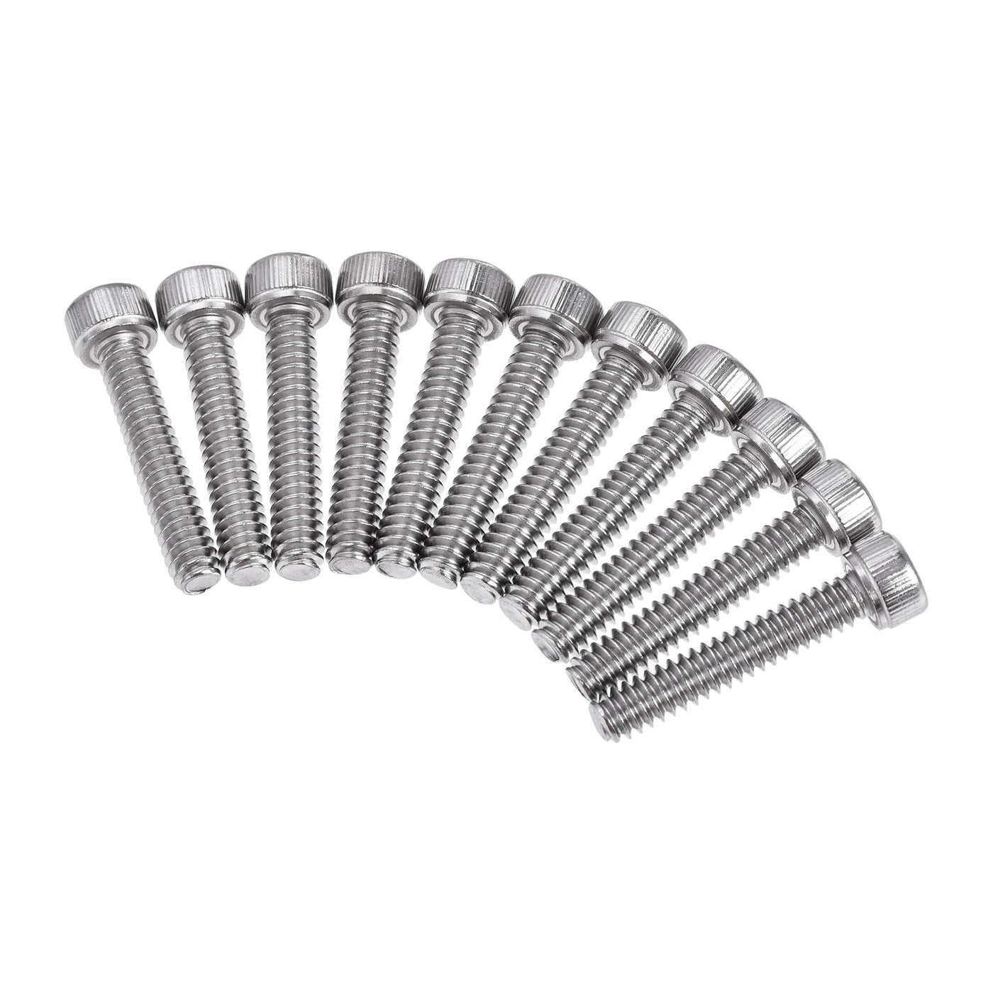 Harfington #10-24x1" Hex Socket Head Cap Screw Bolts 304 Stainless Steel Polished 50pcs