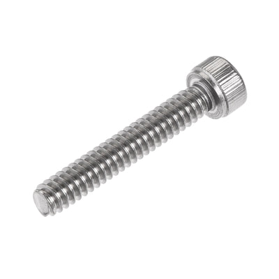 Harfington #10-24x1-1/8" Hex Socket Head Cap Screw Bolts 304 Stainless Steel Polished 25pcs