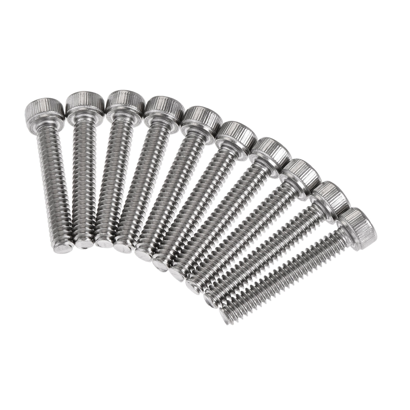 Harfington #10-24x1-1/8" Hex Socket Head Cap Screw Bolts 304 Stainless Steel Polished 25pcs