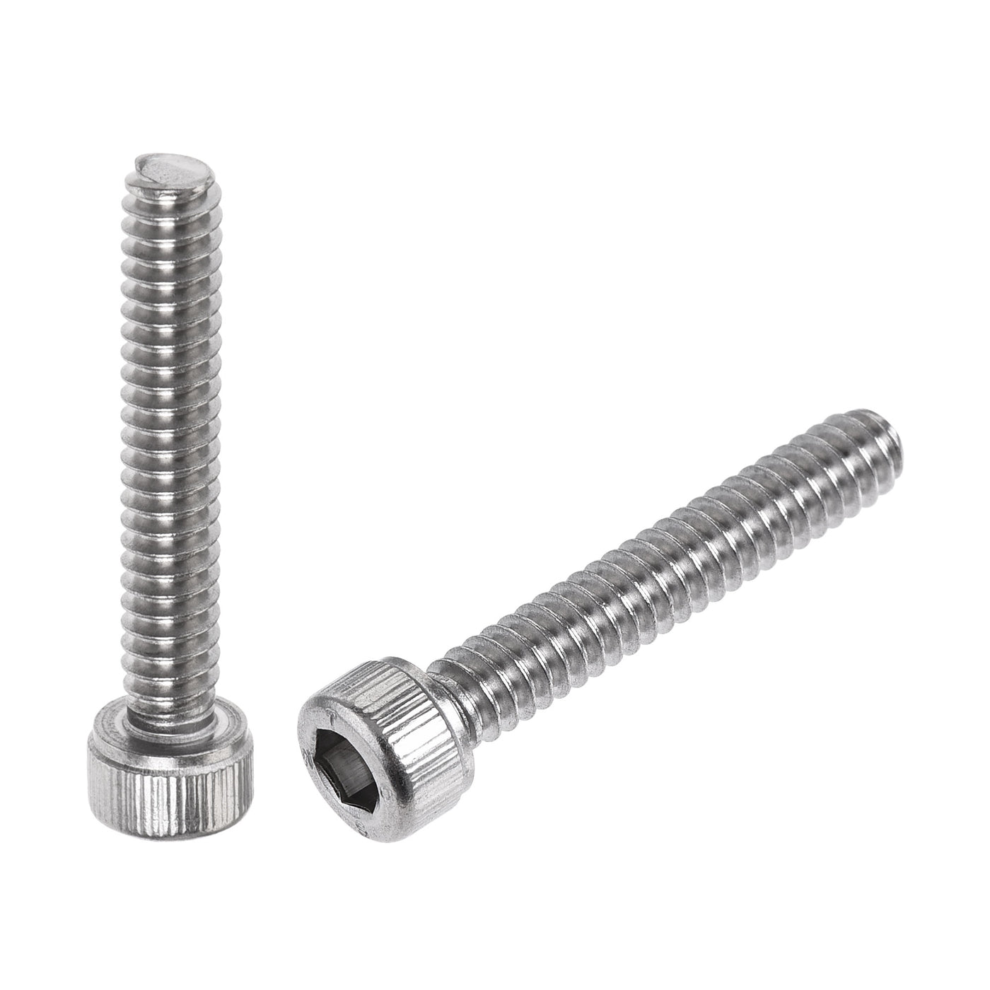 Harfington #10-24x1-1/8" Hex Socket Head Cap Screw Bolts 304 Stainless Steel Polished 25pcs