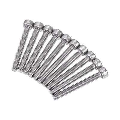Harfington #10-24x1-1/2" Hex Socket Head Cap Screw Bolts 304 Stainless Steel Polished 25pcs