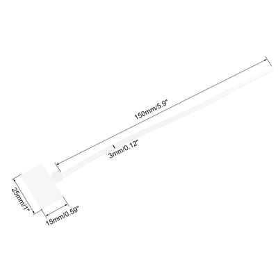 Harfington 150pcs Nylon Cable Ties Tags Label Marker Self-Locking for Marking Organizing 150mm White