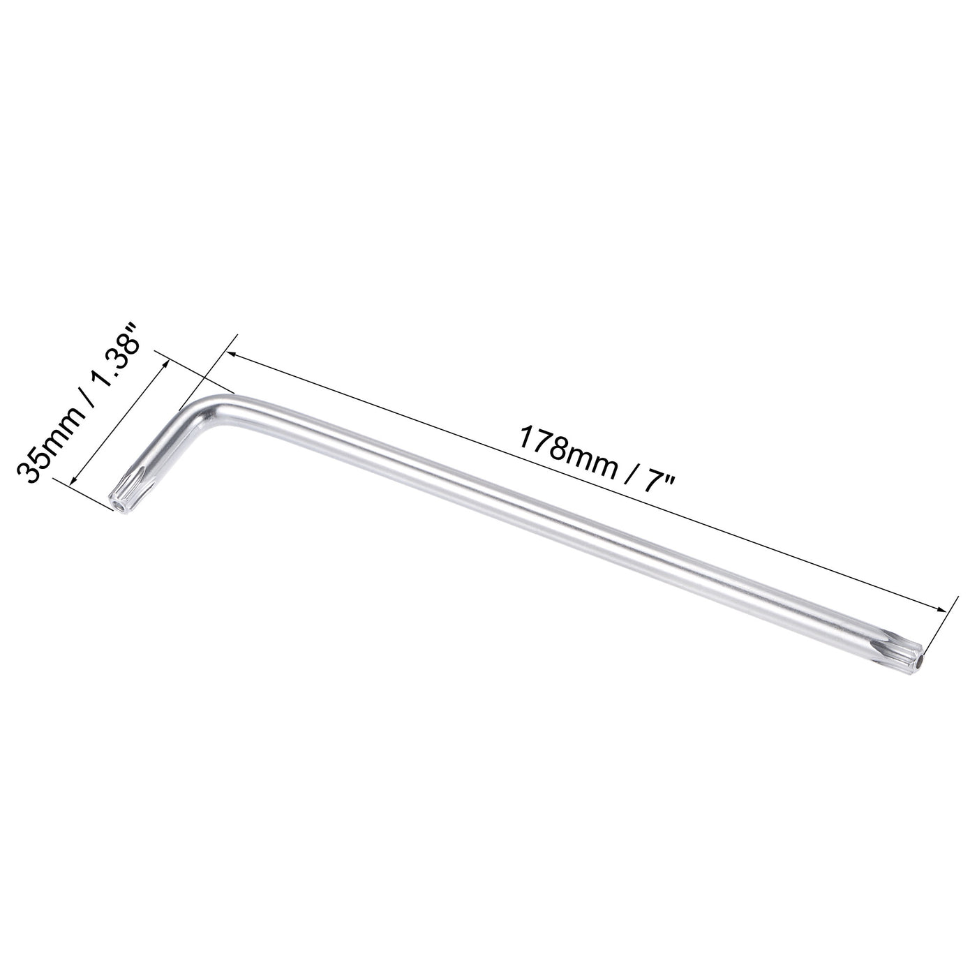 Harfington Anti Tamper Proof Torx Star Key Bit Wrench, L-Shape Long Arm, CR-V Steel