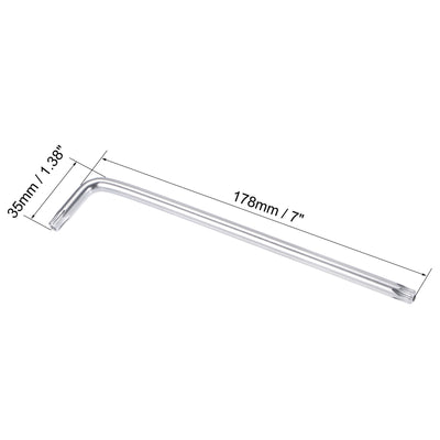 Harfington Anti Tamper Proof Torx Star Key Bit Wrench, L-Shape Long Arm, CR-V Steel