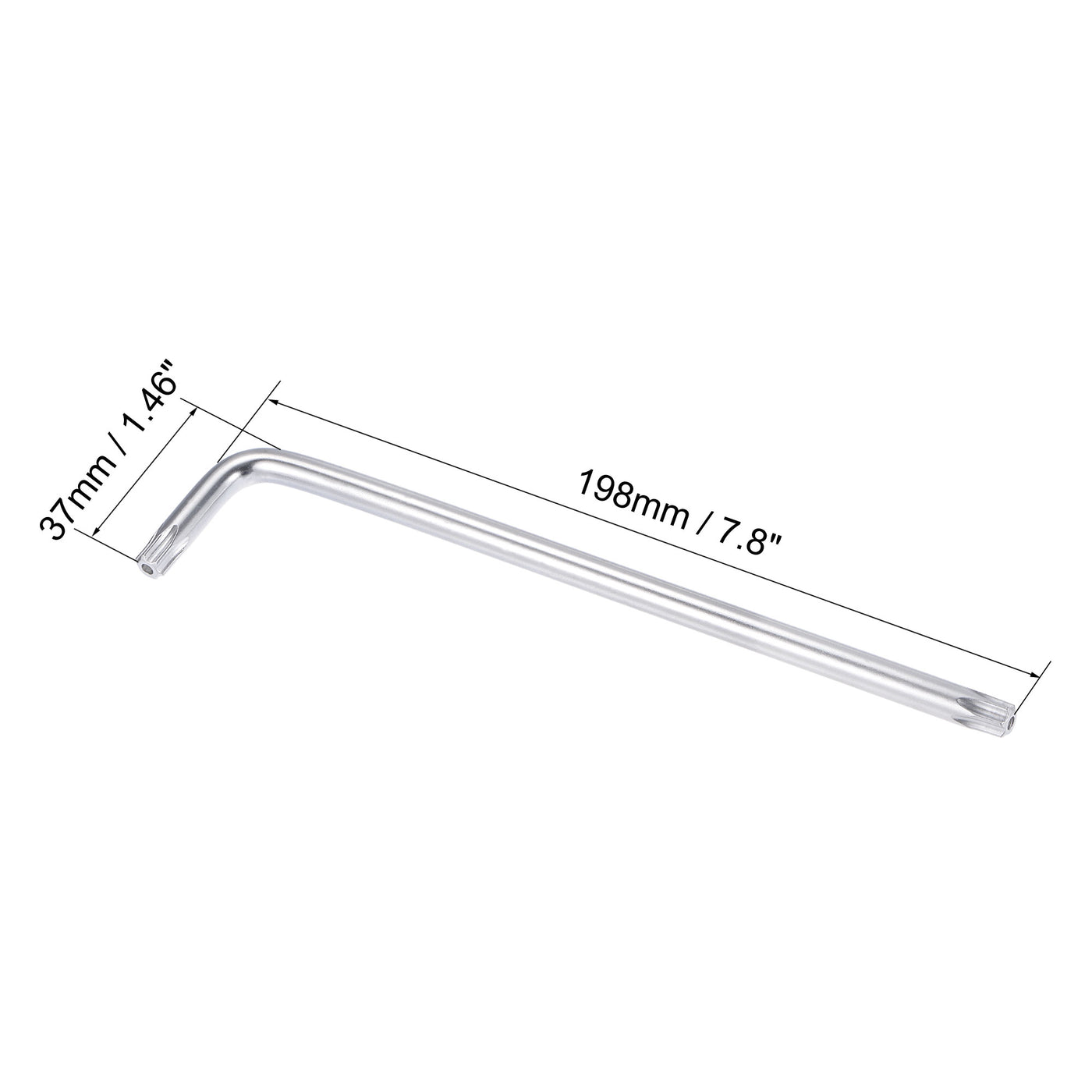 Harfington Anti Tamper Proof Torx Star Key Bit Wrench, L-Shape Long Arm, CR-V Steel