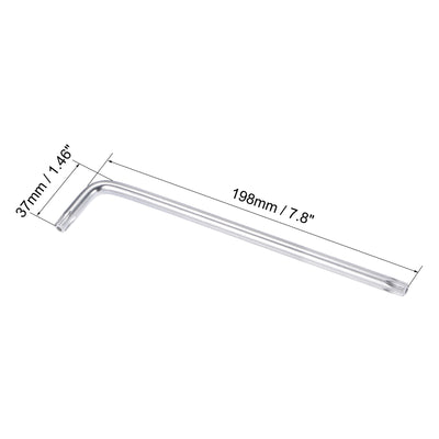 Harfington Anti Tamper Proof Torx Star Key Bit Wrench, L-Shape Long Arm, CR-V Steel