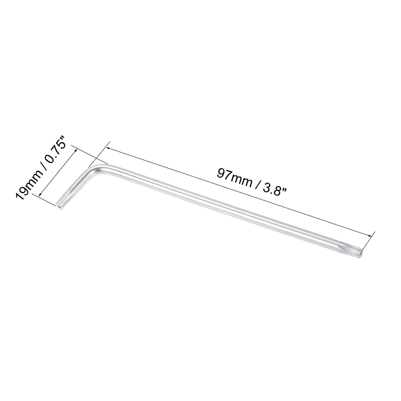 Harfington Anti Tamper Proof Torx Star Key Bit Wrench, L-Shape Long Arm CR-V Steel