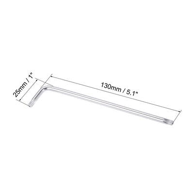 Harfington Anti Tamper Proof Torx Star Key Bit Wrench, L-Shape Long Arm CR-V Steel