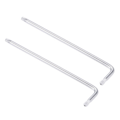 Harfington Anti Tamper Proof Torx Star Key Bit Wrench, L-Shape Long Arm CR-V Steel