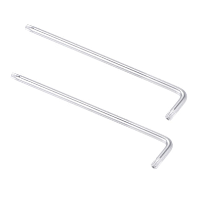 Harfington Anti Tamper Proof Torx Star Key Bit Wrench, L-Shape Long Arm CR-V Steel