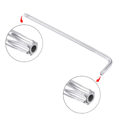 Harfington Anti Tamper Proof Torx Star Key Bit Wrench, L-Shape Long Arm CR-V Steel