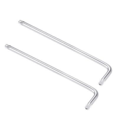 Harfington Anti Tamper Proof Torx Star Key Bit Wrench, L-Shape Long Arm CR-V Steel