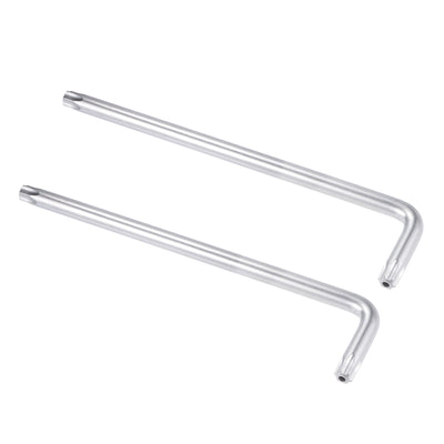 Harfington Anti Tamper Proof Torx Star Key Bit Wrench, L-Shape Long Arm CR-V Steel