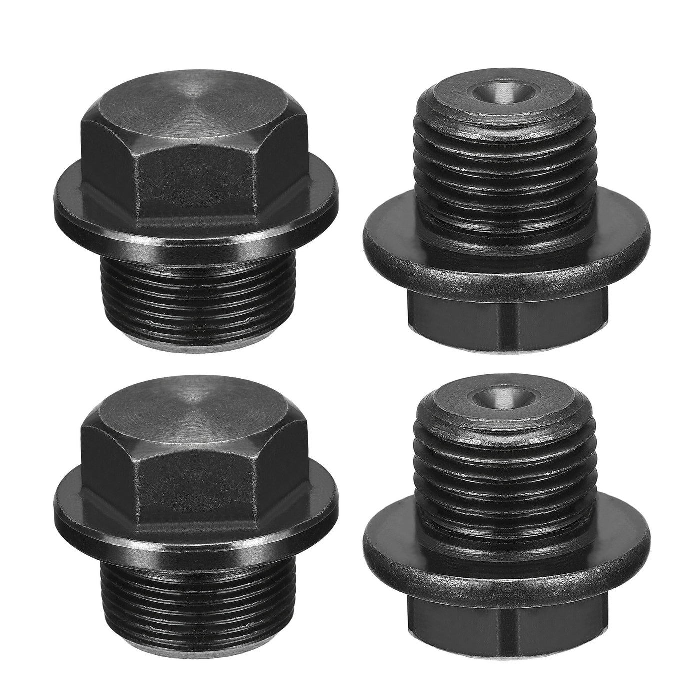 Harfington Outer Hex Head Pipe Fitting Plug 4Pcs