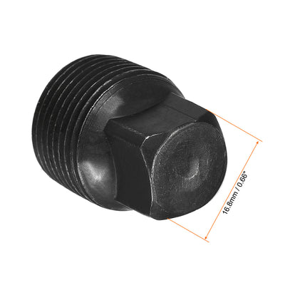 Harfington Outer Square Head Socket Pipe Fitting Plug 2Pcs