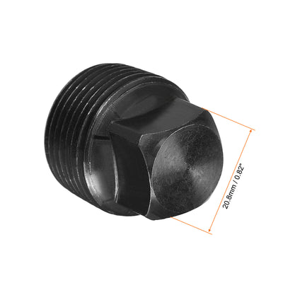 Harfington Outer Square Head Socket Pipe Fitting Plug 2Pcs