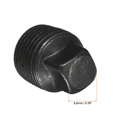 Harfington Outer Square Head Socket Pipe Fitting Plug 2Pcs