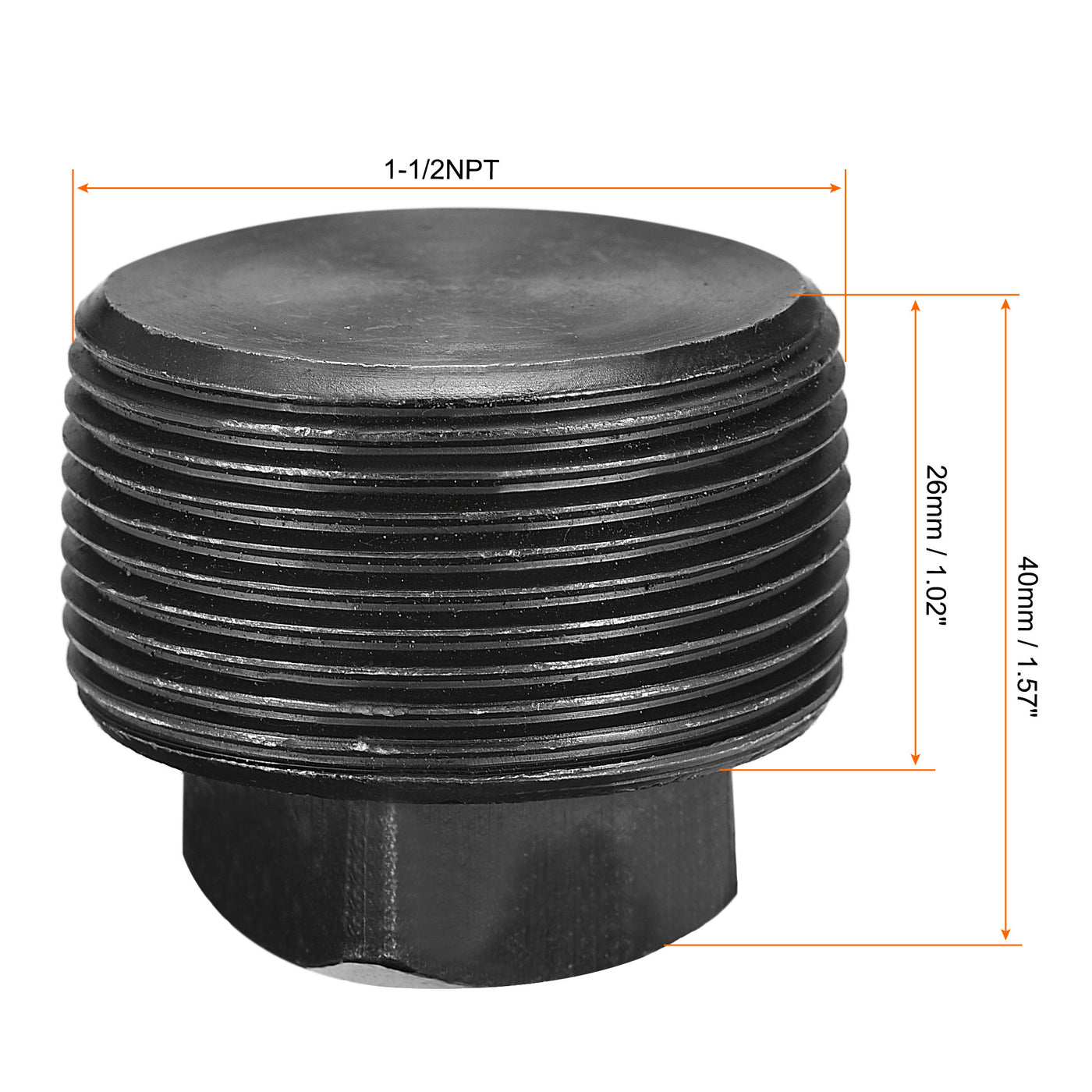 Harfington Outer Square Head Socket Pipe Fitting Plug