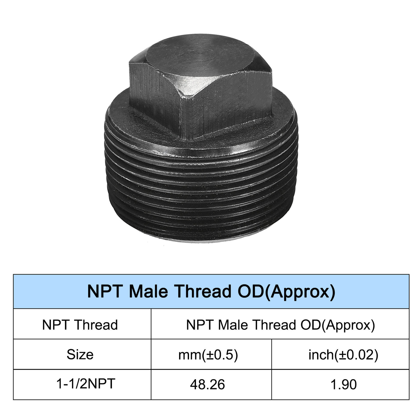 Harfington Outer Square Head Socket Pipe Fitting Plug
