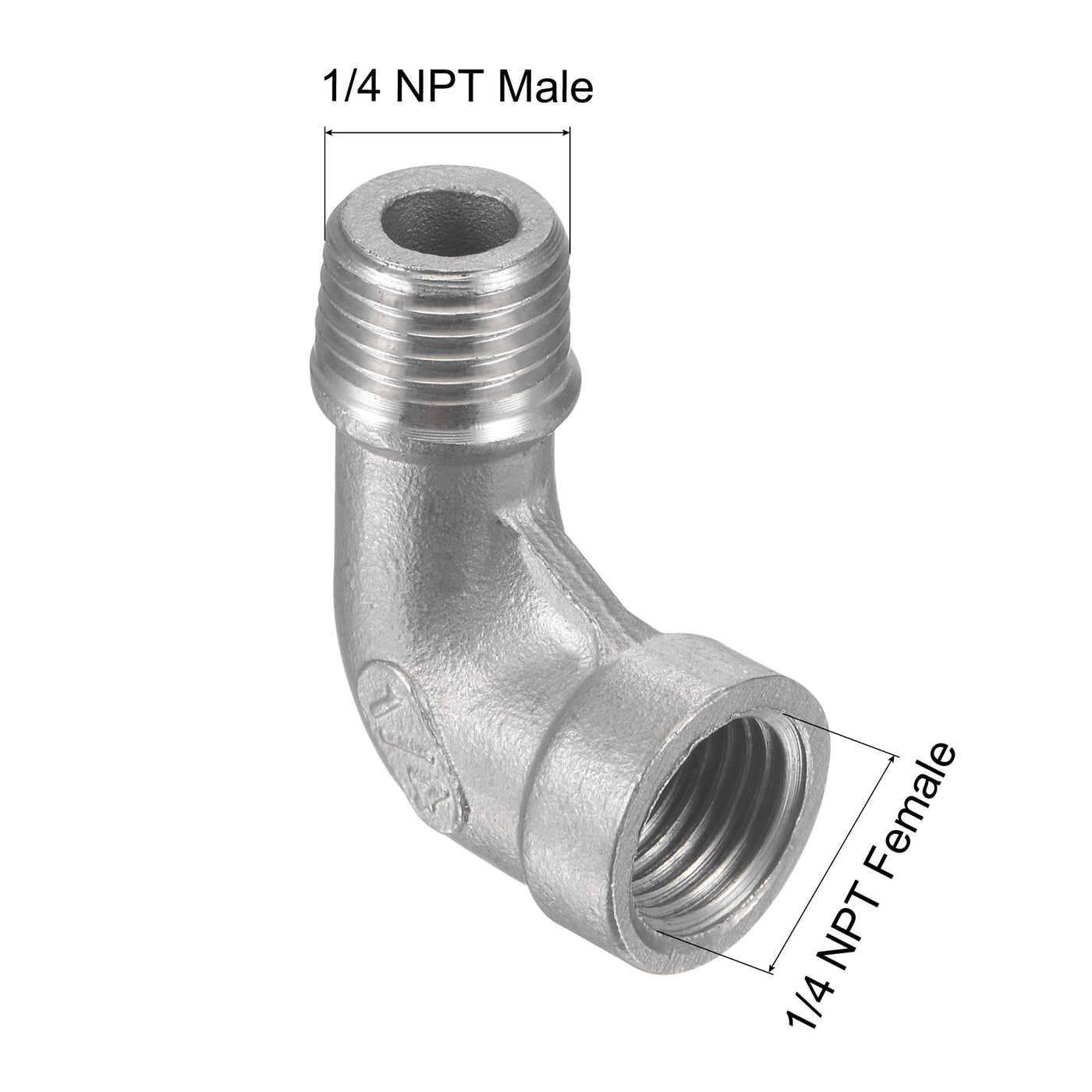 Harfington Pipe Fitting Elbow NPT Male to Female Thread Hose Connector Adapter 304 Stainless Steel
