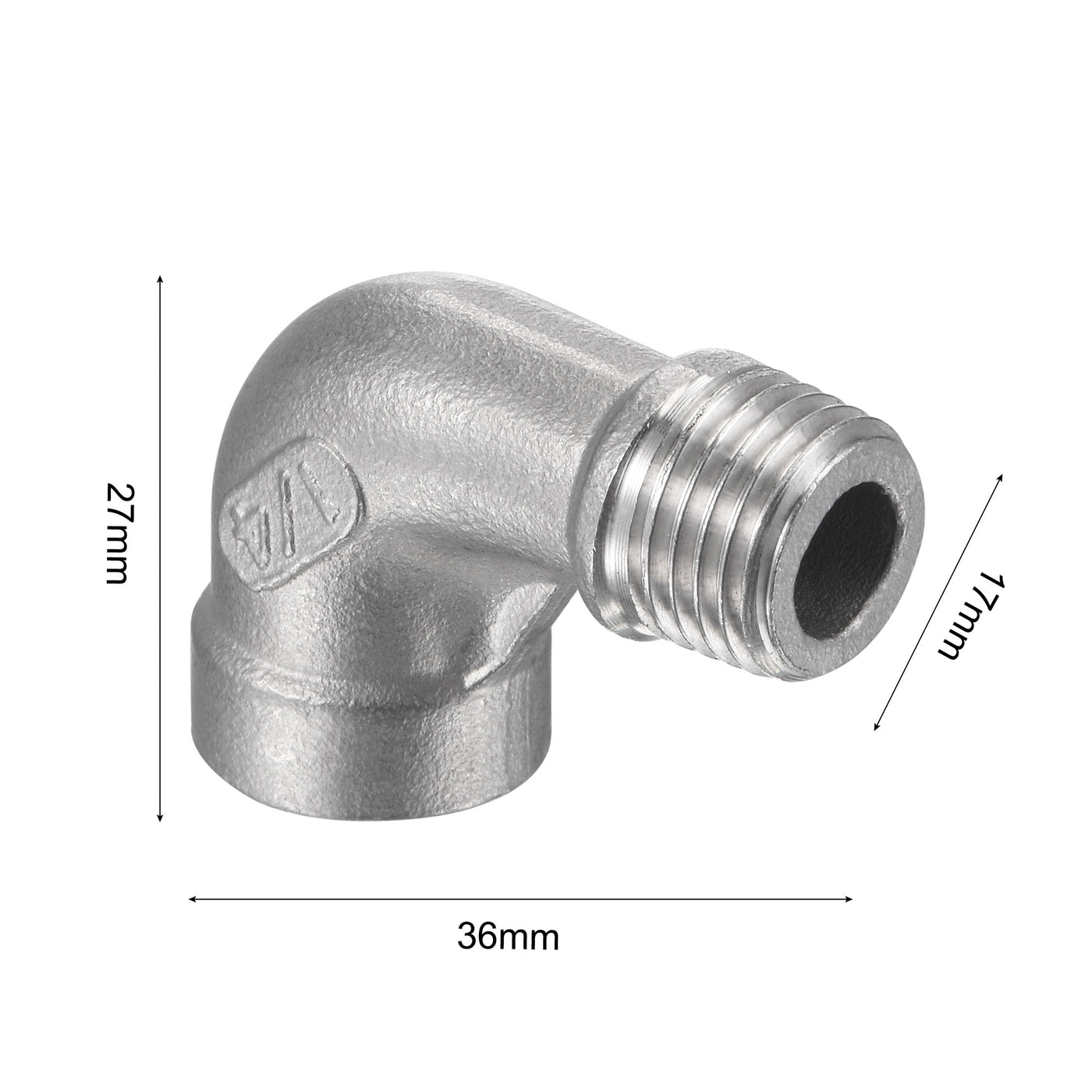 Harfington Pipe Fitting Elbow NPT Male to Female Thread Hose Connector Adapter 304 Stainless Steel