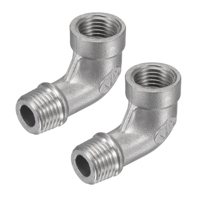 Harfington Pipe Fittings Elbow NPT Male to Female Thread Hose Connector Adapter 304 Stainless Steel