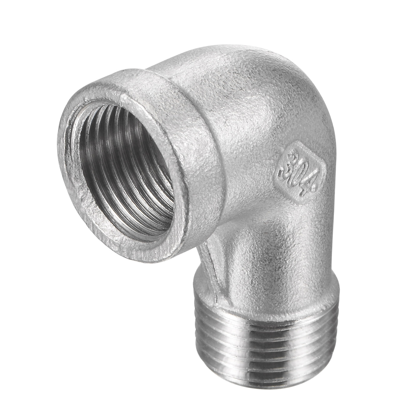 Harfington Pipe Fitting Elbow NPT Male to Female Thread Hose Connector Adapter 304 Stainless Steel