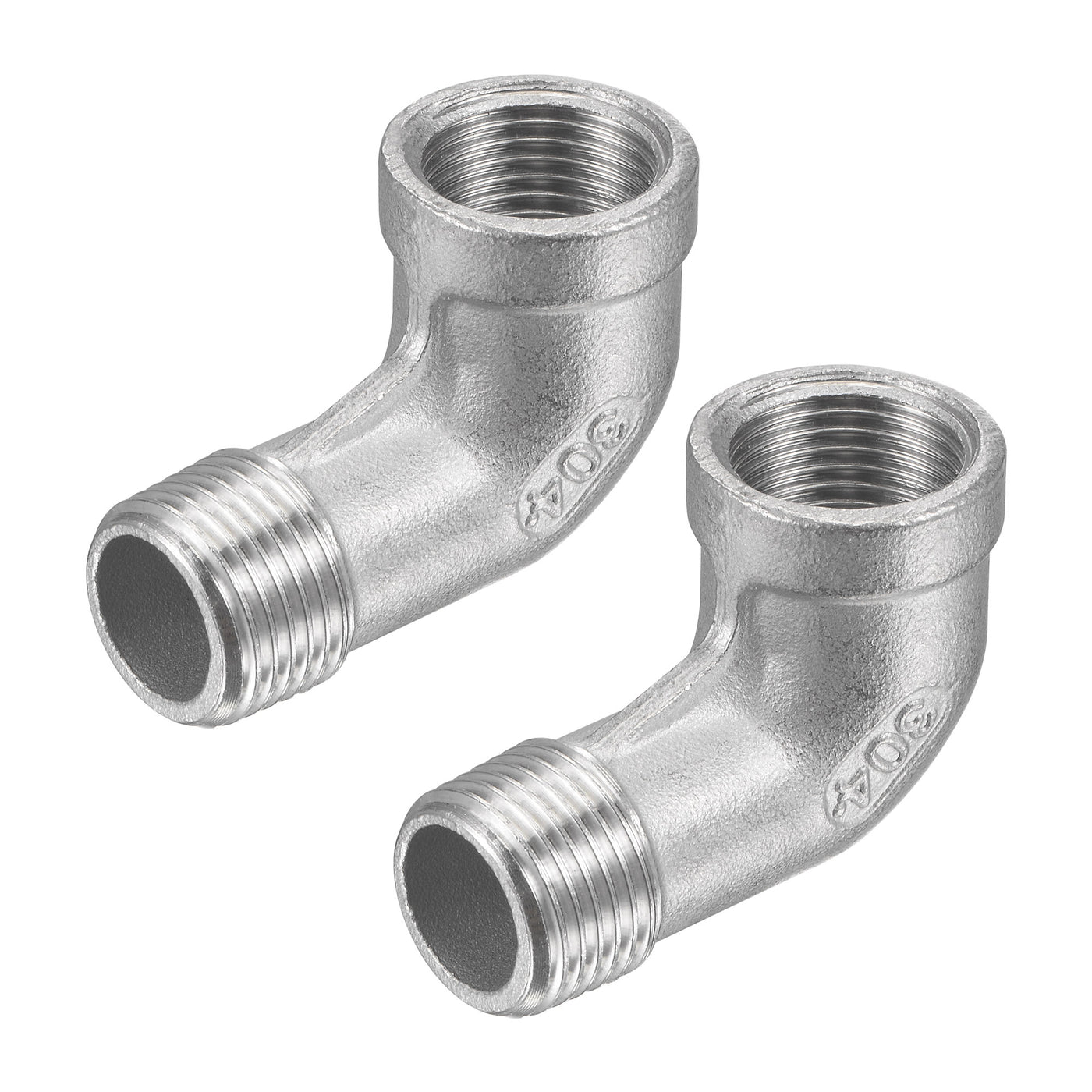 Harfington Pipe Fittings Elbow NPT Male to Female Thread Hose Connector Adapter 304 Stainless Steel