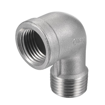 Harfington Pipe Fittings Elbow NPT Male to Female Thread Hose Connector Adapter 304 Stainless Steel